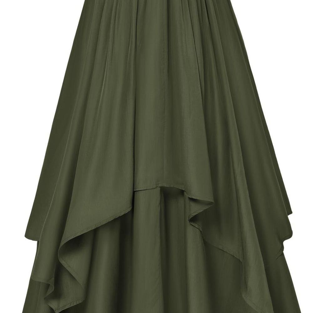 Kostium na Halloween Gorący Produkt Damska Nieregularna Spódnica Średniej Długości Elastyczny Pas Połowa Spódnicy Modna