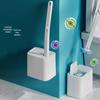 Wall-Mounted Disposable Toilet Brush Set for Bathroom Cleaning