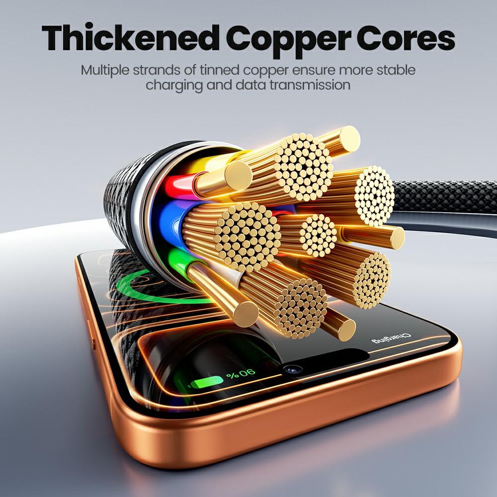 TOOCKI X118C2 1.2m USB-A / USB-C To USB-C / iP 480Mbps Data Cable PD 100W Fast Charging Cable with E-Marker Chip for Laptop Phone