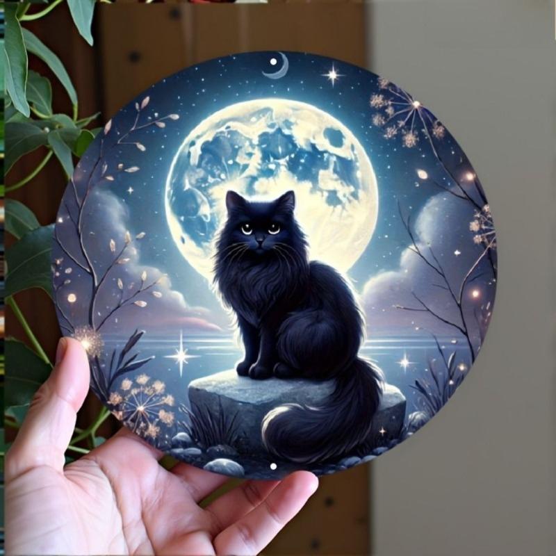 2D Flat Hanging Decorative Metal Sign Hand Painted Art