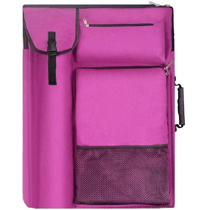 Art Portfolio Case 18 X 24,Art Portfolio With Backpack & Tote Bag For Artwork,Medium Art Case Size(Black)