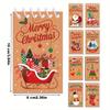 8pcs Christmas Pocket Notebooks Mini Spiral Journaling Santa Claus Gingerbread Man Kraft Paper Gift Notepads Diary Mini Notebook