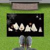 1Pc Spooky Family Halloween Non-Slip Washable Crystal Velvet Rug Kitchen Carpet Bathroom Entry Door Floor Mat Home Decor