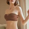 Strapless Non-slip Underwear Women's Invisible Non-marking Steel-rimless Bra One-piece Small Chest Gathering Bra  Chest Wrapping