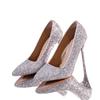 Venda Quente 2025 Sapatos de Salto Alto Femininos Scarpins Lantejoulas Glitter Luxo Designer Scarpins Tamanho Grande 43 Casamento Noiva Dia dos Namorados Sapatos de Trabalho