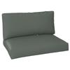 Two Piece Seat Pallet And Back Cushions   Charcoal Grey