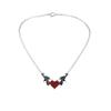 Gothic Black/Red Heart Wing Necklace Jewelry