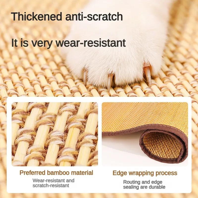 Kratzmatte für Katzen Wand Sofa Schutz Kratzbrett Pad Starker Bambus Katzenpfoten Massagespielzeug Stuhl Sofa Möbel Schutz