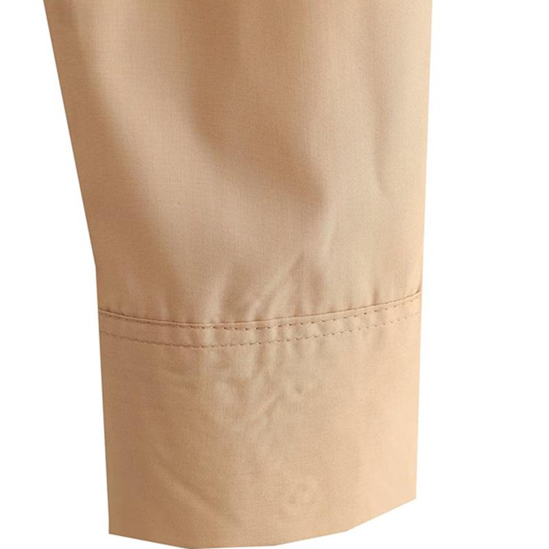 Women Short Shirts Long Sleeve White Blouses Pocket Lady Tops Female Clothes