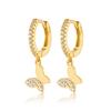 Butterfly S925 Sterling Silver Inlaid Zircon Earrings - Ins Niche Design for European & American Trends