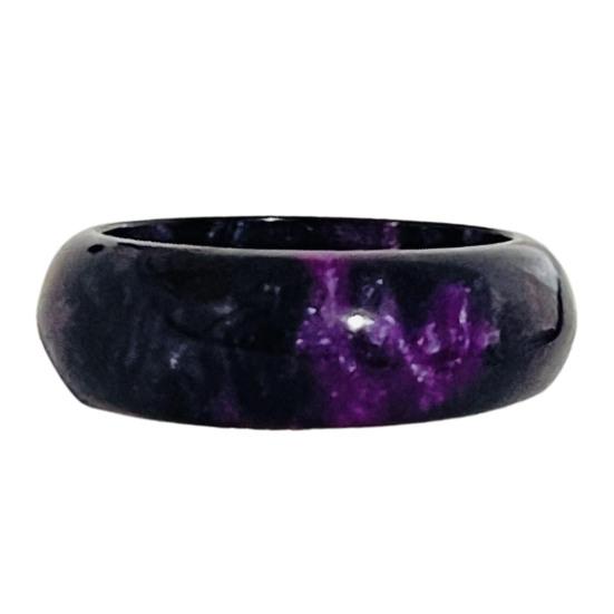 Wide Smooth Resin Lady Ring Colorful Cloud Thick Ring Jewelry Accessory