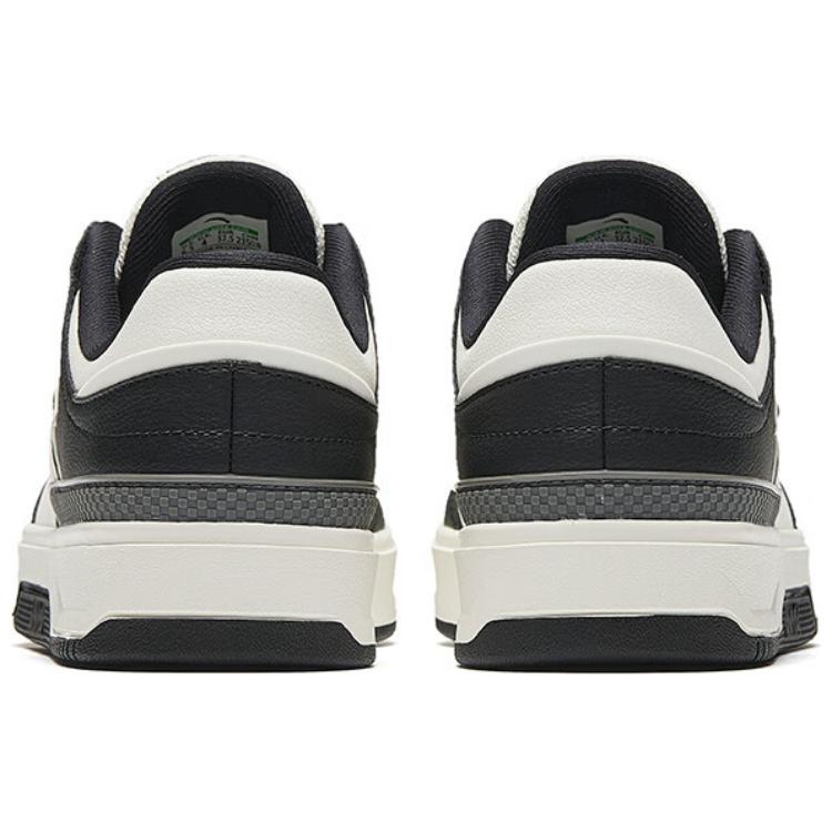 Anta Classic Color Block Non-Slip Wear-Resistant Low-Top Skate Shoes Women sneaker White Black 122518010-1