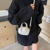 Pu Small Square Bag For Women With Zipper Closure And Interior Pouch For Daily Use