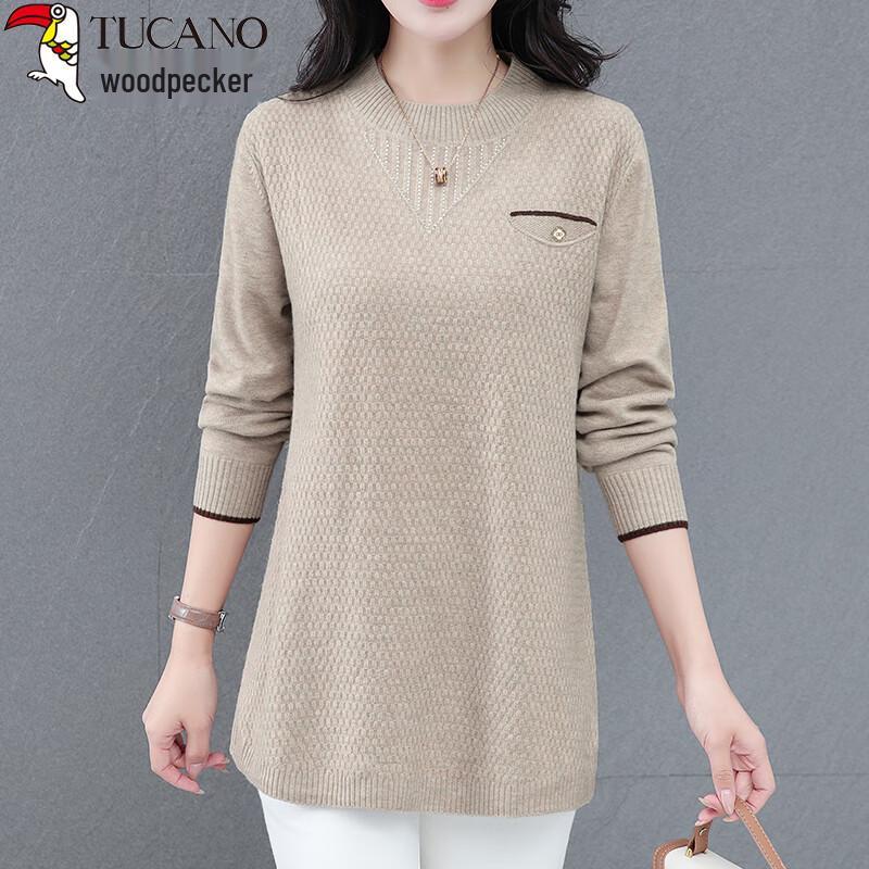 Women's Round Neck Long-Sleeve Knit Sweater