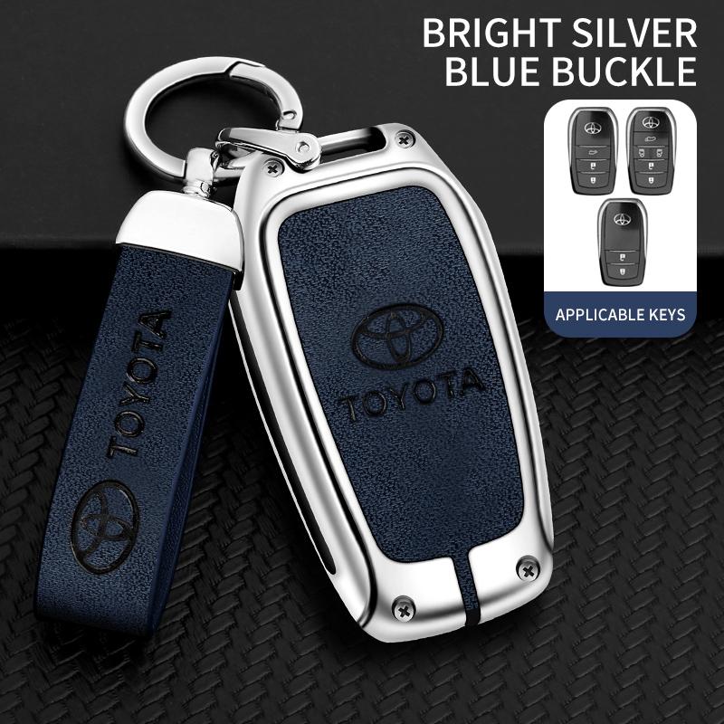 Car Key Case Cover Shell For Toyota Land Cruiser 200 Prado Crown Yaris Cross Hilux Innova Fortuner Camry Alphard PREVIA Vellfire
