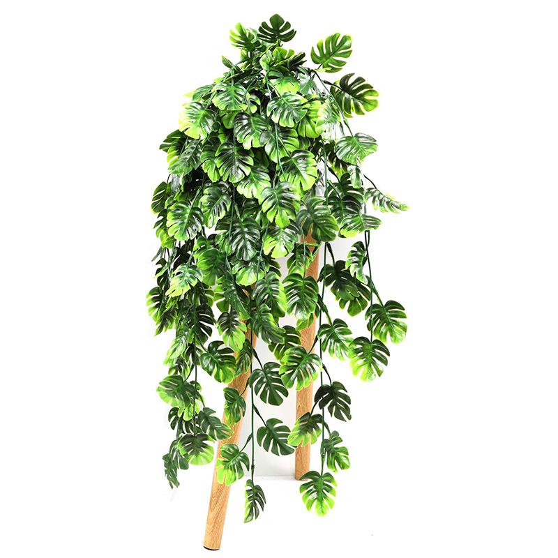 Simulation Small Turtle Back Leaf Wall Hanging Plastic Vine Artificial Plant Green Plant Wall False Flower Vine Balcony Decoration