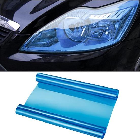 11.88×48 Inches Car Light Self-Adhesive Tint Film Brake Light Headlight Tail Light Fog Light Car Vinyl Wrap Protector Film Auto Modification Cover