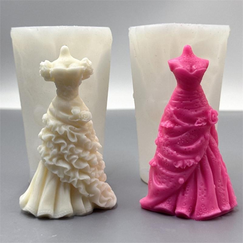 Silicone Molds Wedding Dress Candle Molds Epoxy Resin Molds Castings Molds Plasters Molds for Home Decoration
