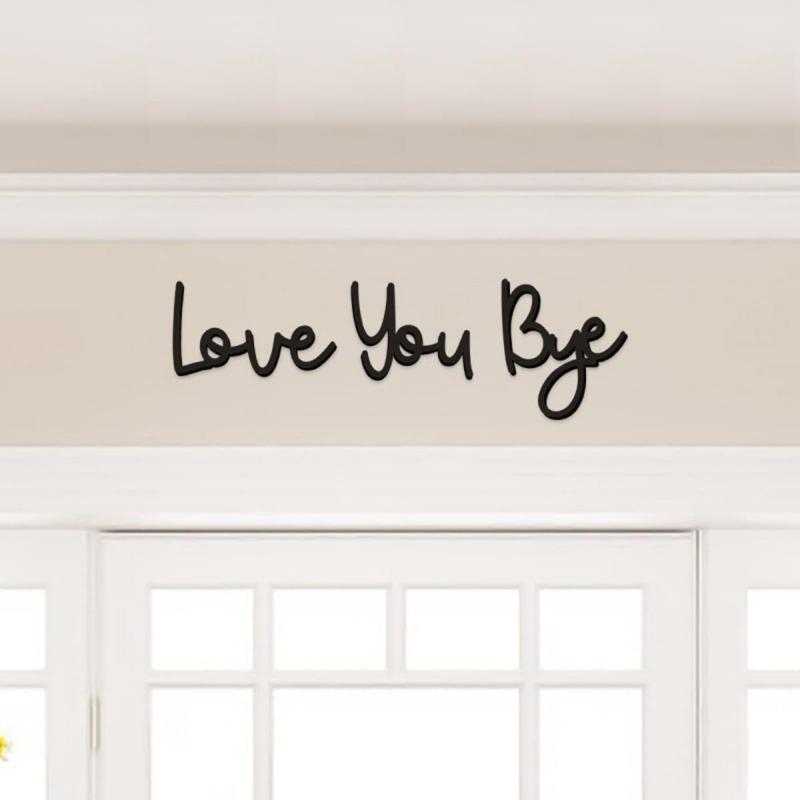 Farmhouse Wall Decors for Living Room,Hallway Entryway,Door Decors Love You Bye Wood Door Signs Modern Home Decors