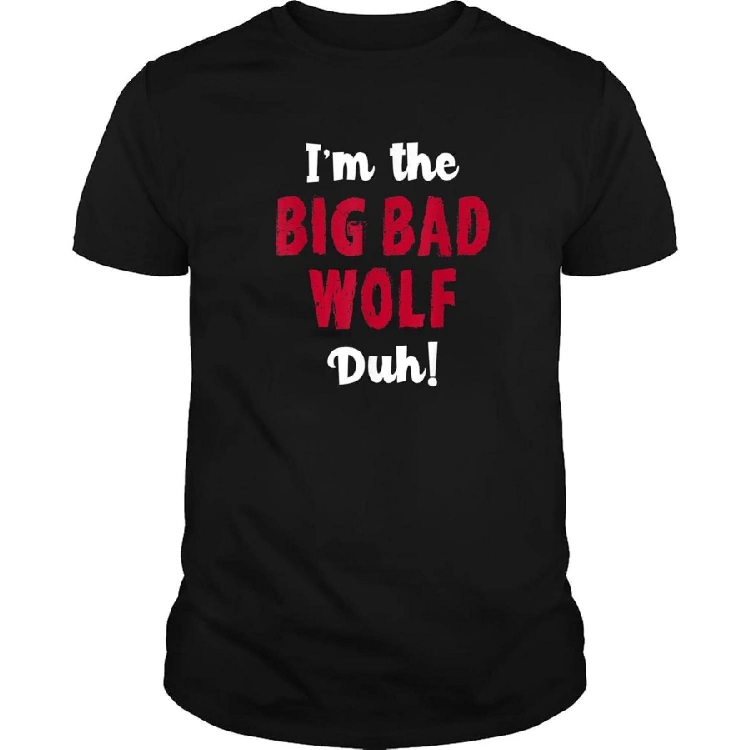 Big Bad Wolf Costume Shirt Halloween - Duh! Funny Black S чёрный