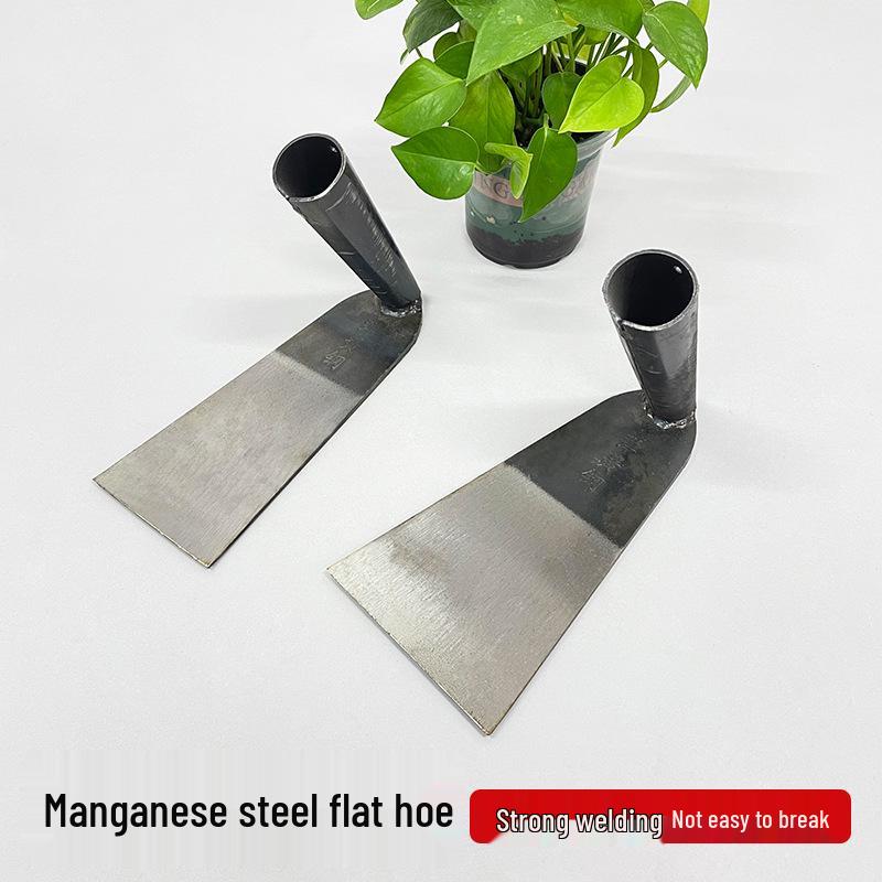 All Steel Thickened Flat Hoe & Pickaxe for Planting Vegetables, Peanuts, and Corn Small Manganese Steel Flat Hoe Single-head