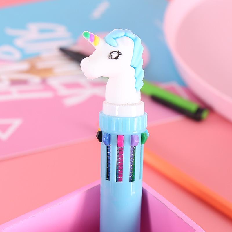 Adorable Multi-Color Korean Dinosaur Ballpoint Pen, 0.5mm Black Ink