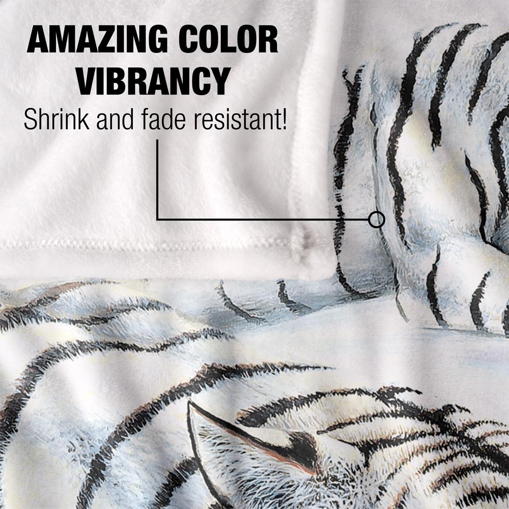 Royce McClure Silky White Tiger Supersoft Blanket