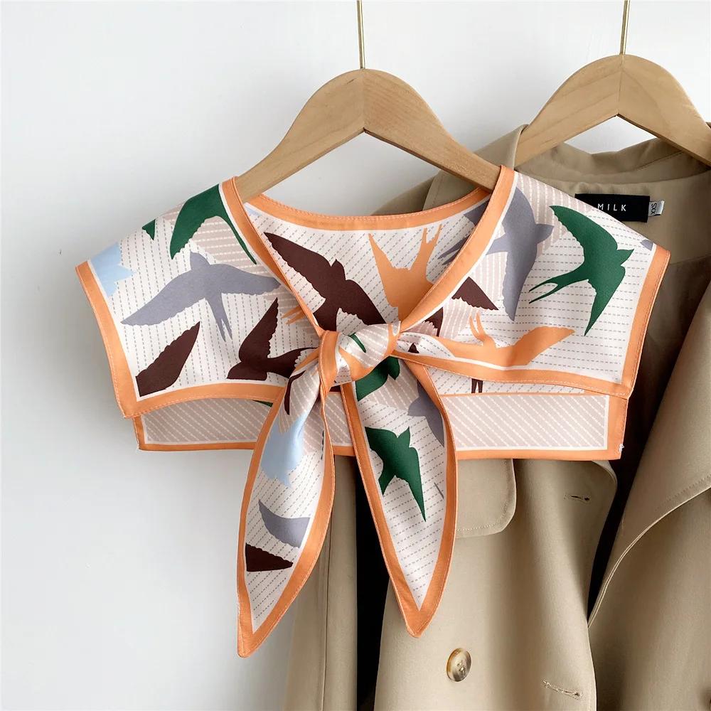 

Summer Fake Collars Printed Shoulder Scarf Shawl Female Spring Autumn False Collar Shoulder Wrap Blouse Tops Vest Scarf