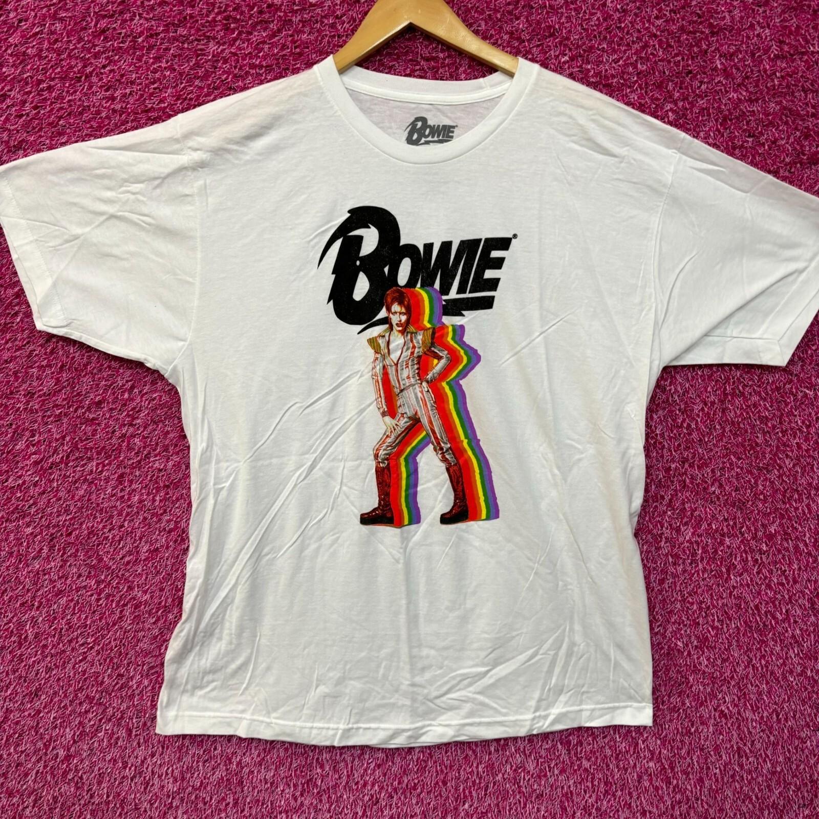 David Bowie Ziggy Stardust Rainbow Starman Rock Tee XL L
