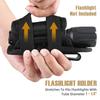 Tactical Flashlight Holster with Rotatable Belt Clip - Durable Polyester 360° Reel for Easy Attachment Ideal for Hunting Fishing