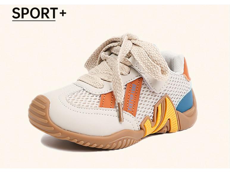 2026 Korean Style Aggan Kids' Breathable Mesh Sneakers - Boys' Sports & Girls' Casual Shoes for Spring/Autumn