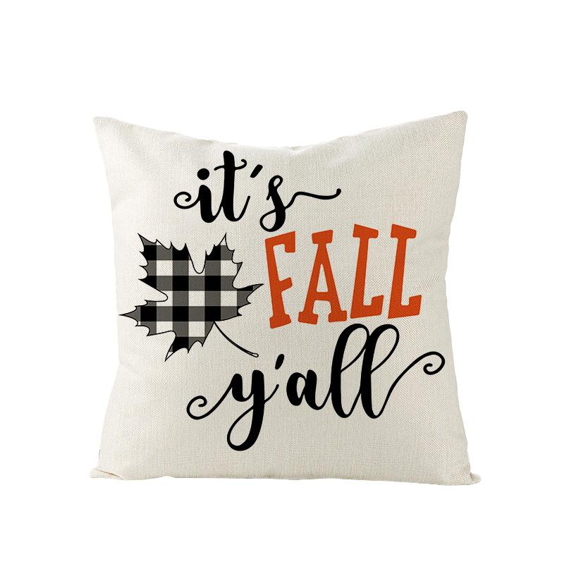Autumn Harvest Pumpkin Print Pillow Cover Sofa Office Polyester Cushion Cover Home Furnishings