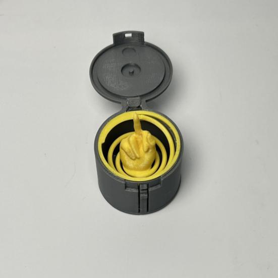 Yousheng 3D Printed Middle Finger Box Popping Middle Finger in A Case Desktop Decoration Teasing Friends Tricky Props Adults Gag Prank Gift