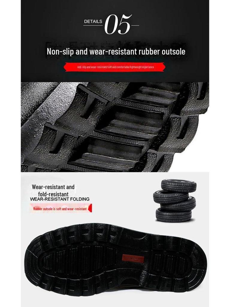 Men's Genuine Leather Snow Boots, Cowhide, Lace-Up Martin Style, Thick Wool for Winter Warmth