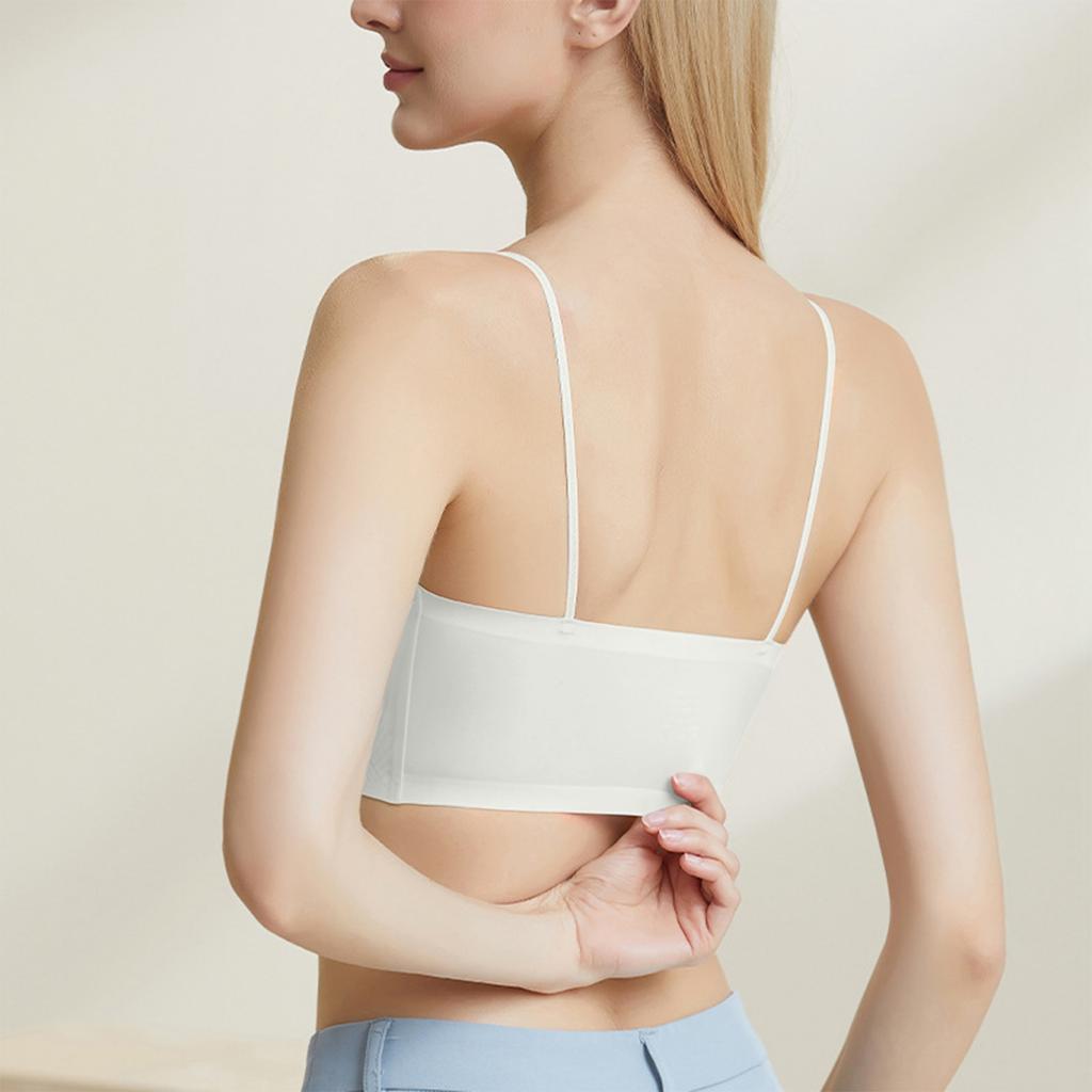 Women's Ultra-thin Jelly Underwear With Seamless Fine Sparkling Shoulder Straps, Comfortable And Cool Feeling, Beautiful Vest Bra