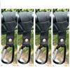 4 Pack Baby Stroller Hooks with Nylon Rope Carabiner Clips for Strollers, Bicycles and Shopping Carts