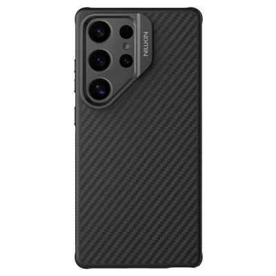 NILLKIN For Samsung Galaxy S25 Ultra Magnetic Case TPU + Aramid Fiber Lens Kickstand Phone Cover Precision Cutout