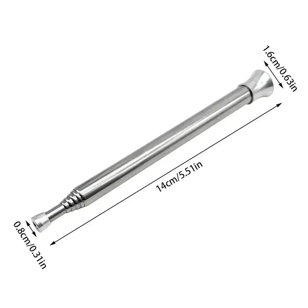 Portable Blow Fire Tube Telescopic Fire Blow Pipe Stainless Steel Blow Fire Tube Safety Camping Hiking Tools No Mouth Injury