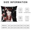 Vtuber V-Vox Akuma Cushion Cover Silky Short Plush Double-Sided Printed Pillow Case For Sofa All Seasons Home Decor Gift