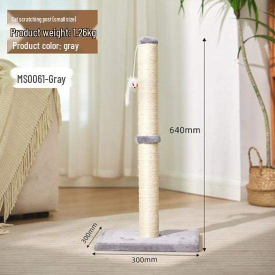 Large Sisal Cat Scratching Post & Tree with Claw Sharpening Toy