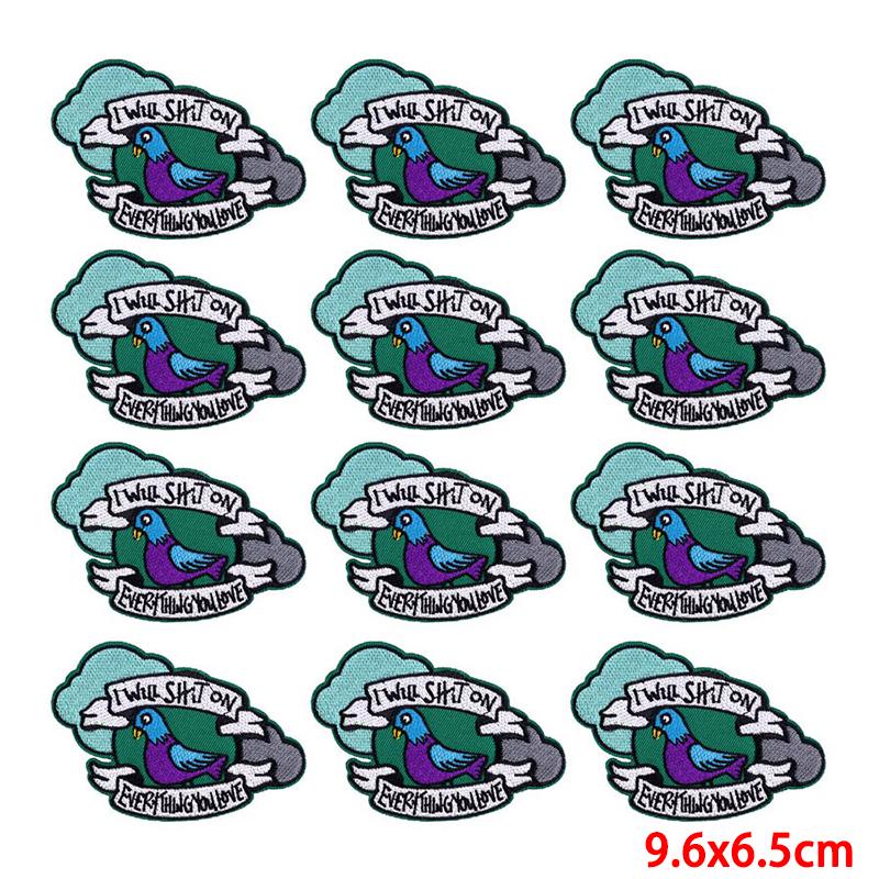 10 Pcs/lot Wholesale Embroidery Patch Iron On Patches For Clothing Patches On Clothes Jackets Decor Applique Sew Supplies