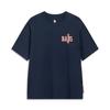 Li-Ning Anti-Series Loose Round Neck Short Sleeve T-Shirt With Back Print Unisex Tops Navy-Blue AHST511-6
