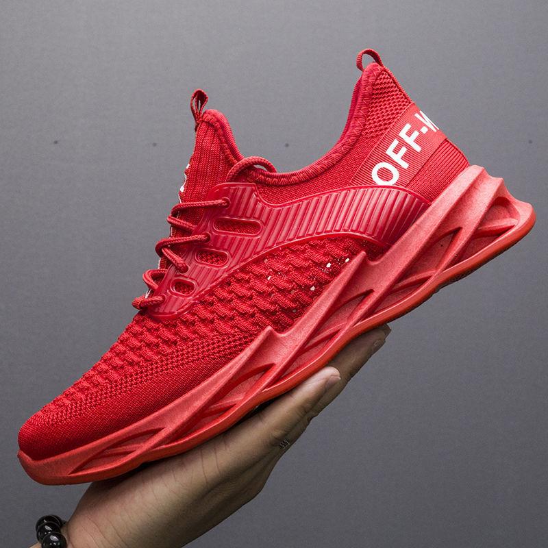 New breathable sneakers men's 2025 new fashion Korean version casual trendy shoes student running shoes flying woven mesh shoes