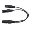 XLR Splitter Cable 3 Pin Female To Dual Male Patch Y Cable Balanced Microphone Cord