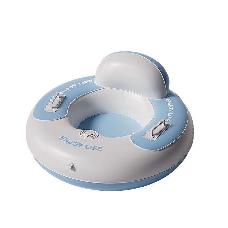 Eco-Friendly Durable PVC Inflatable Cartoon Ski Ring with Large Backrest