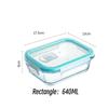 High Borosilicate Glass Lunch Box Portable Food Container Sealed Fresh-Keeping Box Microwave Oven Heating Freezer Food Bento Box