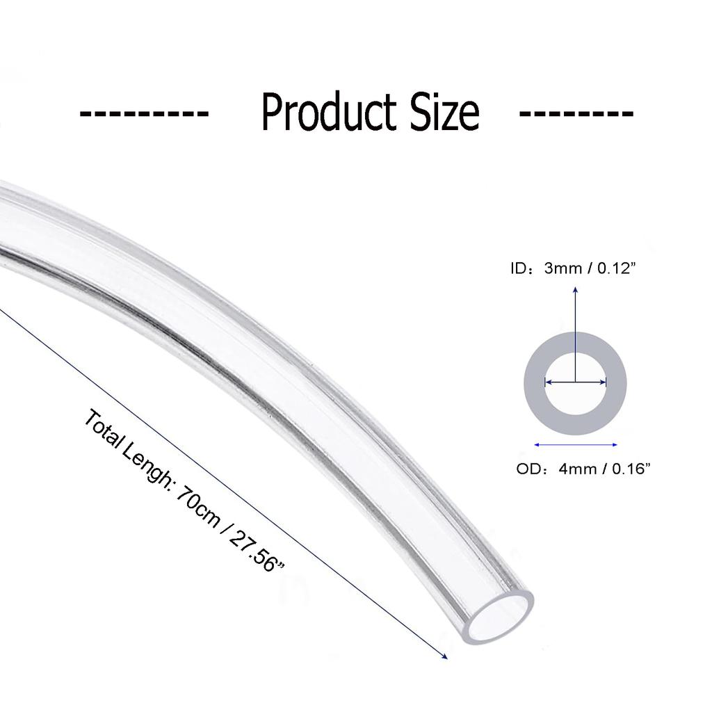 1pc 70cm Clear Flexible Silicone Hose, Soft Tubing for Aquaponics, Airs Line & Irrigation, Silicone Rubber Tube for DIY Projects