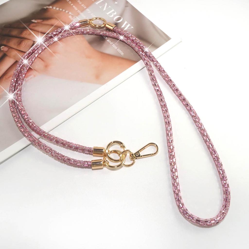 Hot Sale Fashionable 3-in-1 Rhinestone Crossbody Lanyard: Wear as Bracelet or Necklace with Long & Short Multifunctional Chain
