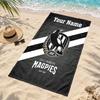 Collingwood Football Club Benutzerdefinierte Namens-Strandtücher dienen auch als Badetücher Sommer-Essential ein Muss für draußen den Strand und den Pool