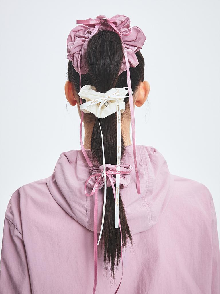 Mlb Ribbon Strap Scrunchie Small Ny (Cream)